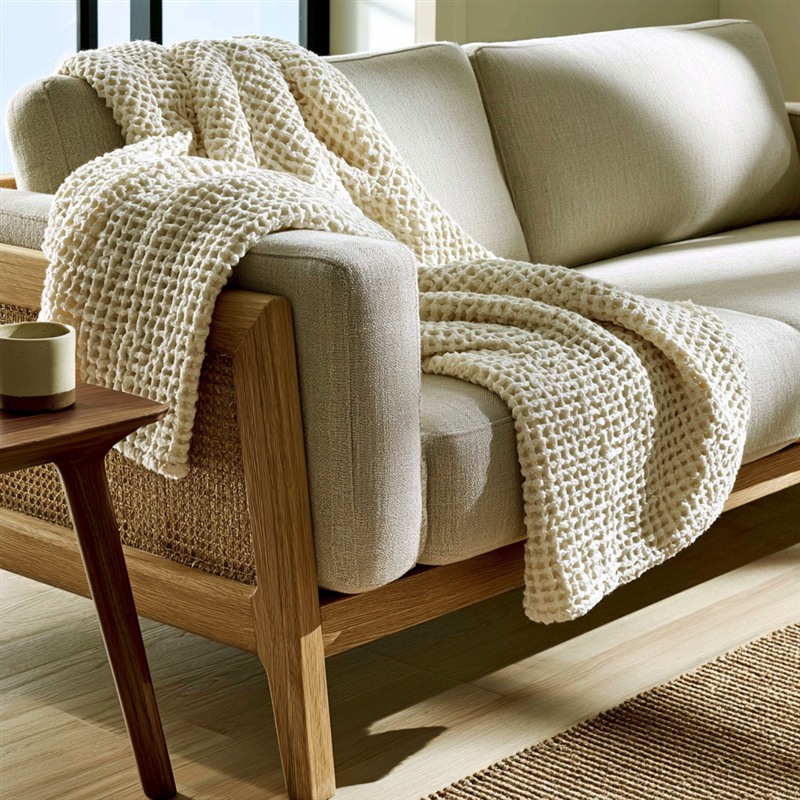 Bedsure Cotton Waffle — All-season, every room