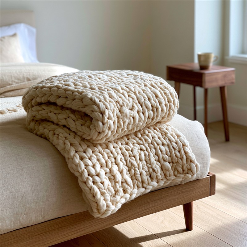 YnM Chunky Knit Cotton — Texture and a calming weight
